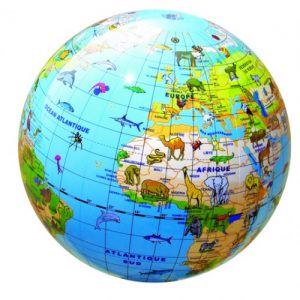 Globo terráqueo animales 30 cm