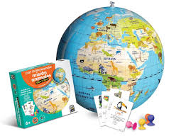 Globo terráqueo 42 cm + juego de cartas